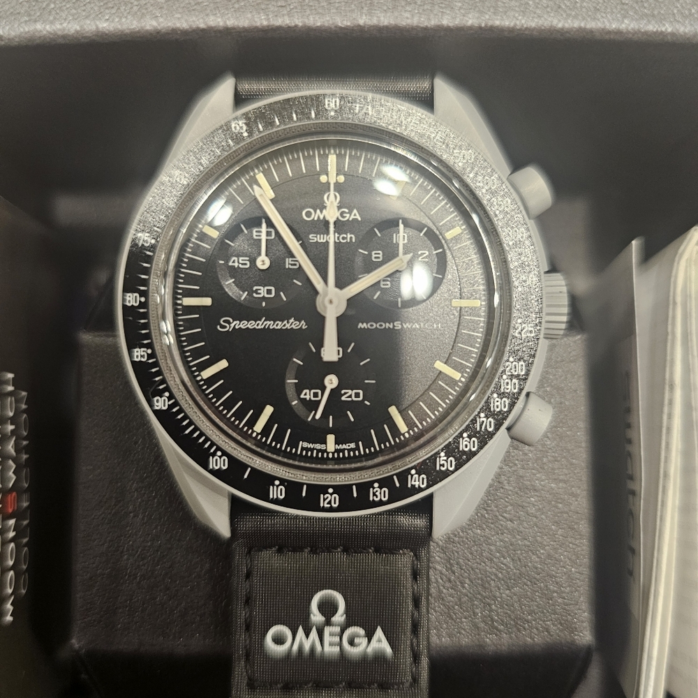New Omega Swatch Mission to the Moon Bioceramic Swiss Made Chronograph Watch